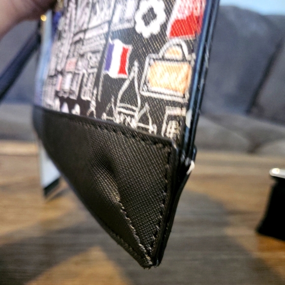 KARL LAGERFELD WRISTLET DOUBLE ZIP Multi Paris Icons NWT - Picture 16 of 16